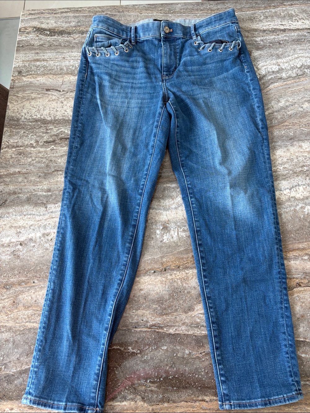 White House Black Market Girlfriend jeans, size 10, mid rise